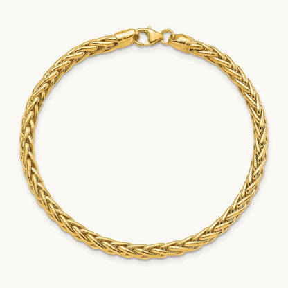 Polished Fancy Link Bracelet, 14K