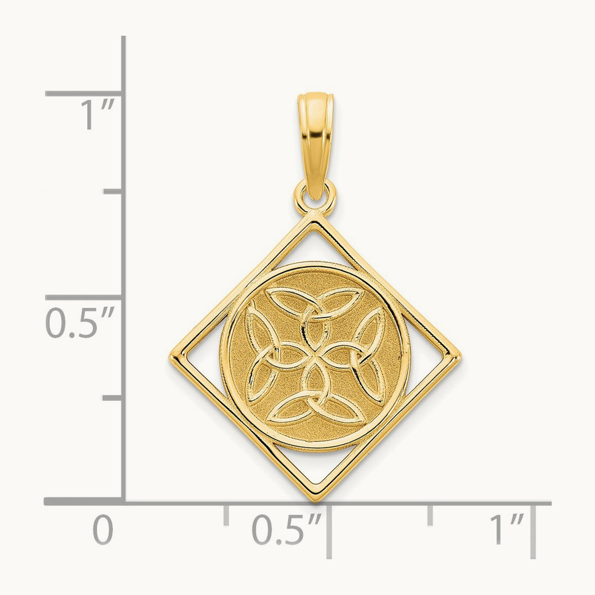Fancy Celtic Knot Pendant, 14K Yellow Gold