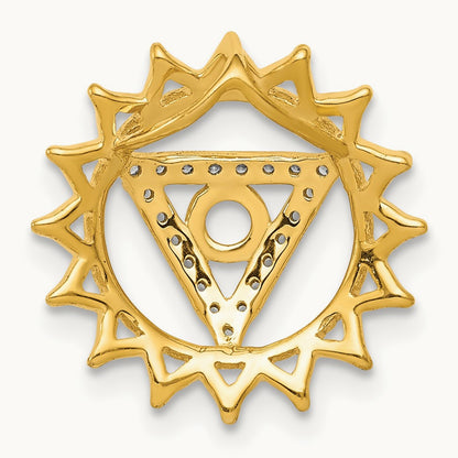 1/10ct. Diamond Vishuddha/Throat Chakra Chain Slide, 14K