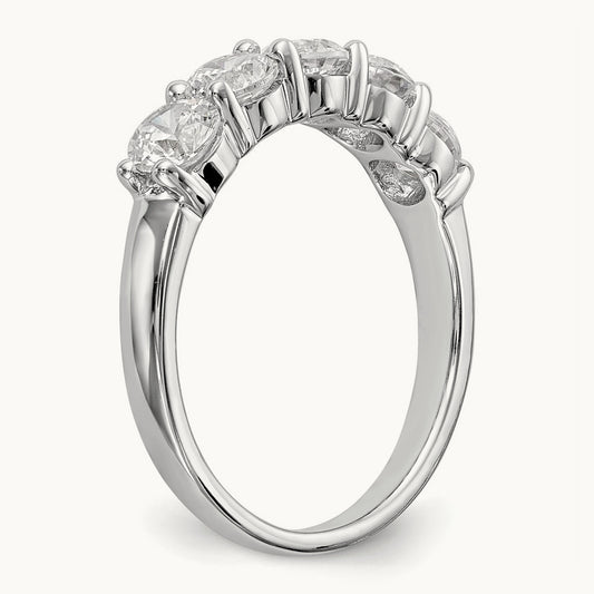 5-Stone Diamond Band, 14K White Gold