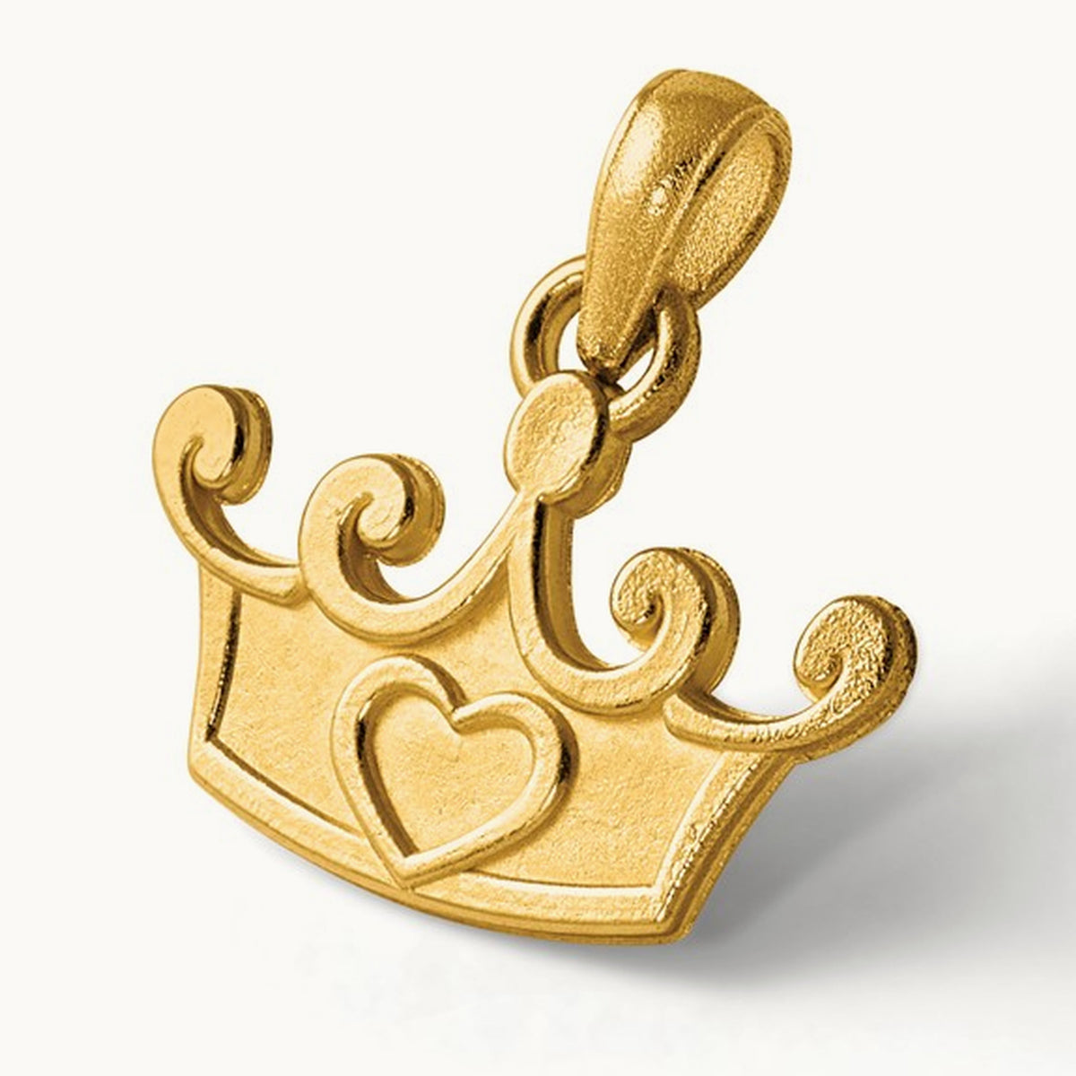 Polished Crown Pendant, 14K