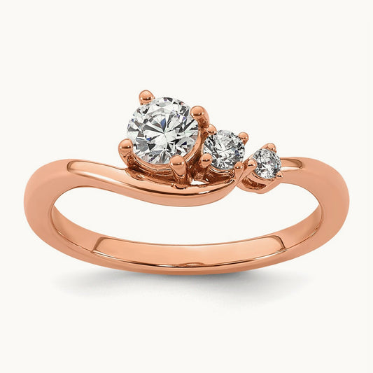 Round Engagement Ring, 0.50-1.00 ct tw Lab-Grown Diamond