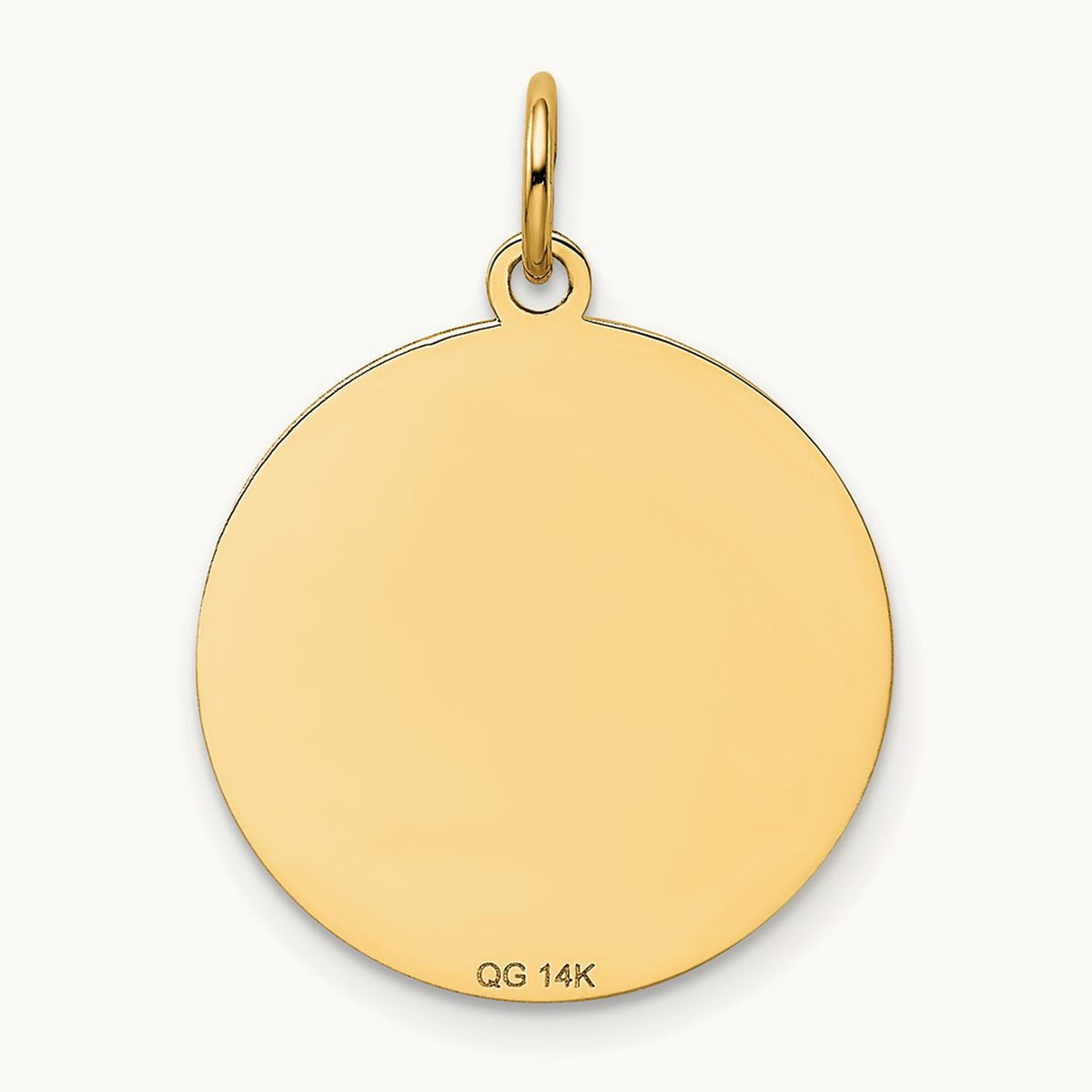 German Shepherd Disc Charm, 14K
