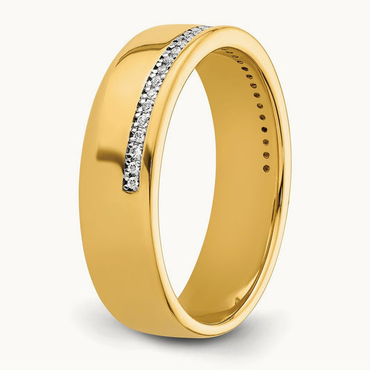 IBGoodman Men's Polished Diamond Row Ring, 14K
