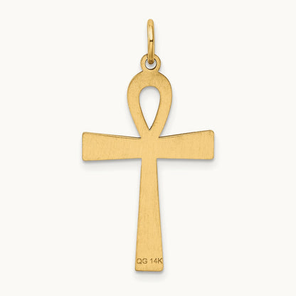 Laser Designed Ankh Cross Pendant — 32mm