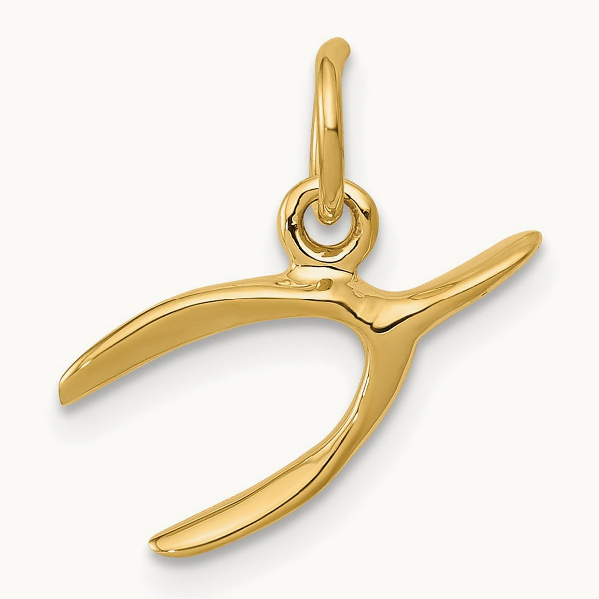 Wishbone Charm, 14K