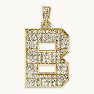 Initial B Large Pendant, 4.50 ct tw Lab-Grown Diamond
