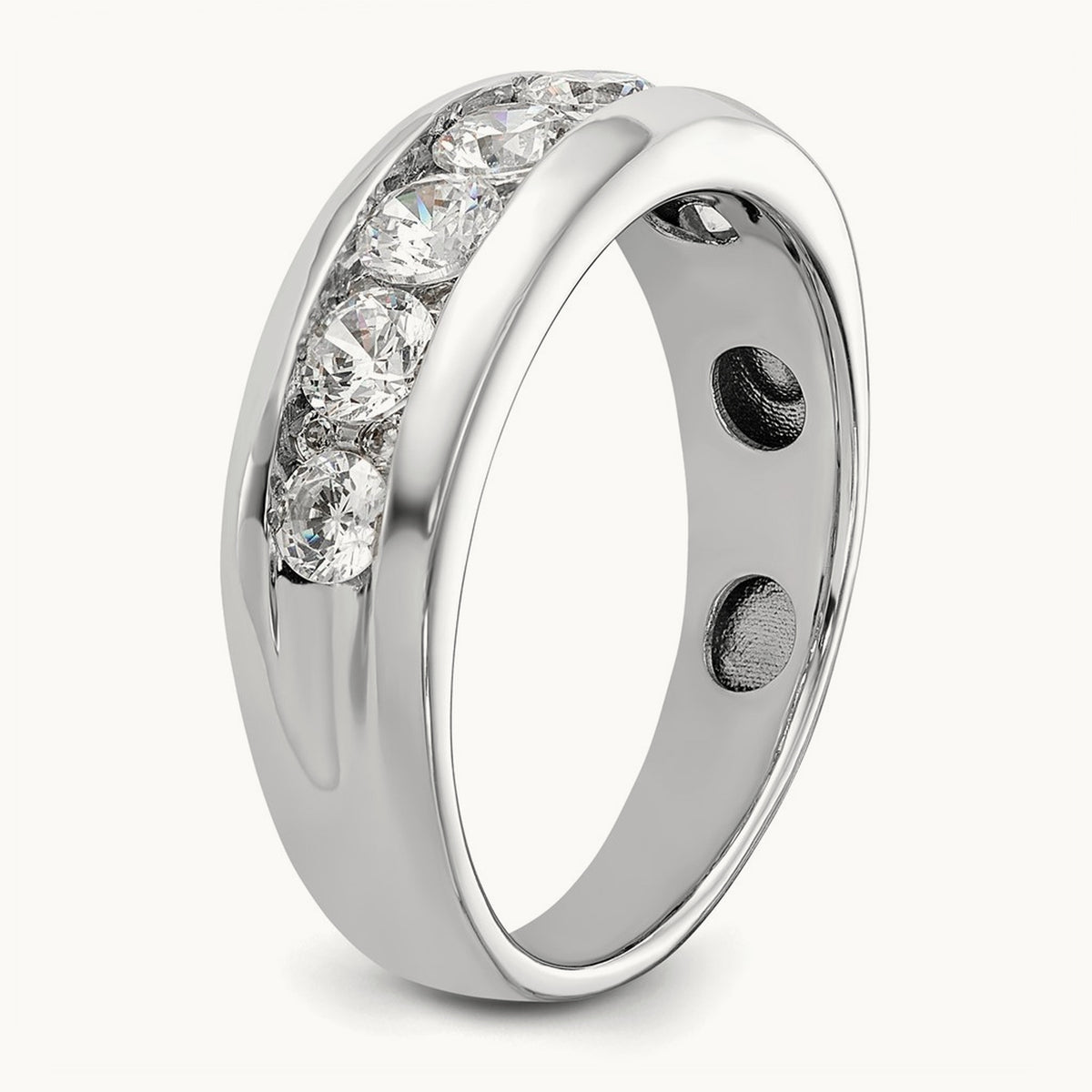 7 Stone Men's Ring, 1.00 ct tw Lab-Grown Diamond