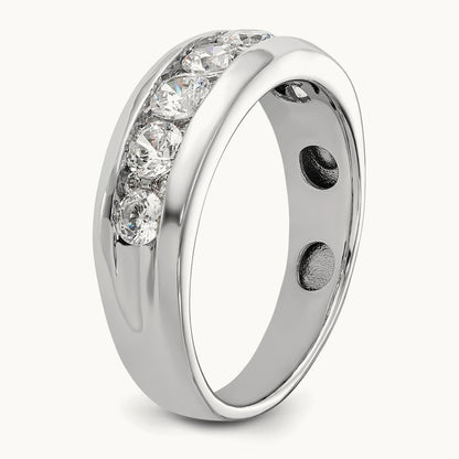 7 Stone Men's Ring, 1.00 ct tw Lab-Grown Diamond