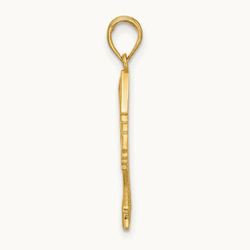 Fancy Nefertiti Profile Charm, 14K