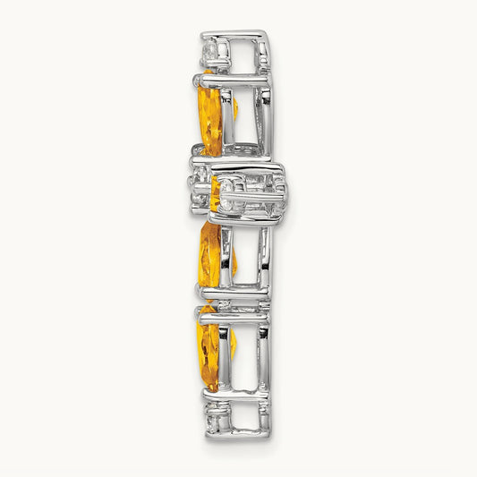 Citrine and Diamond Cross Chain Slide — photo set
