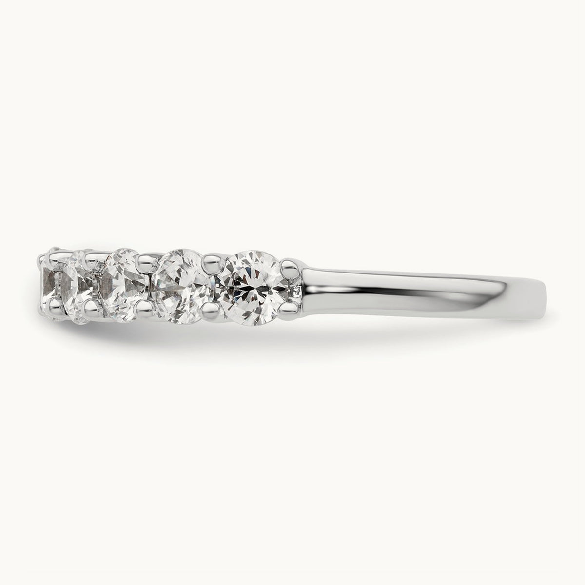 9-Stone Diamond Band, 14K White Gold