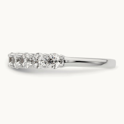 9-Stone Diamond Band, 14K White Gold