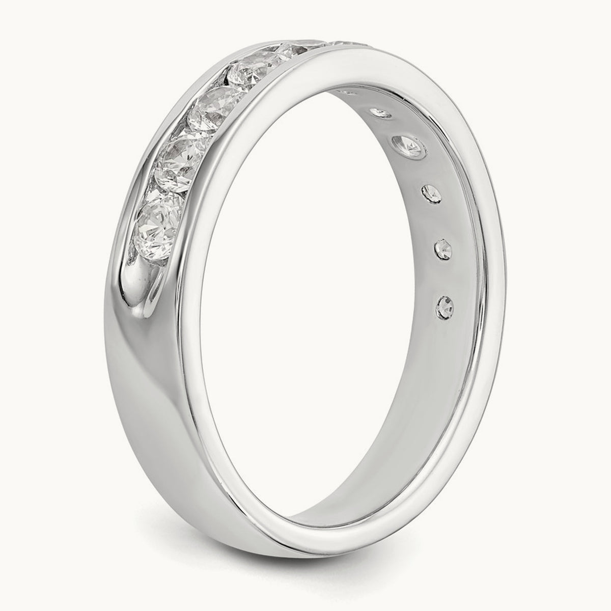 11- Stone Ladies Band Mounting, 2.8mm, 14K White Gold