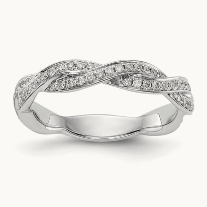 Diamond Wedding Band, 14K White Gold
