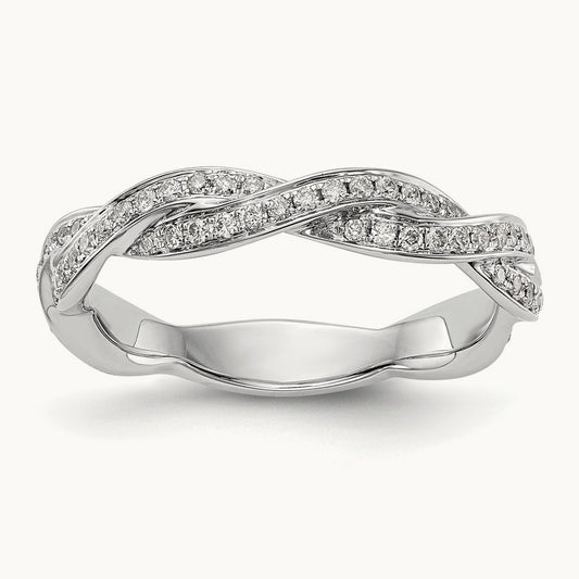 Diamond Wedding Band, 14K White Gold
