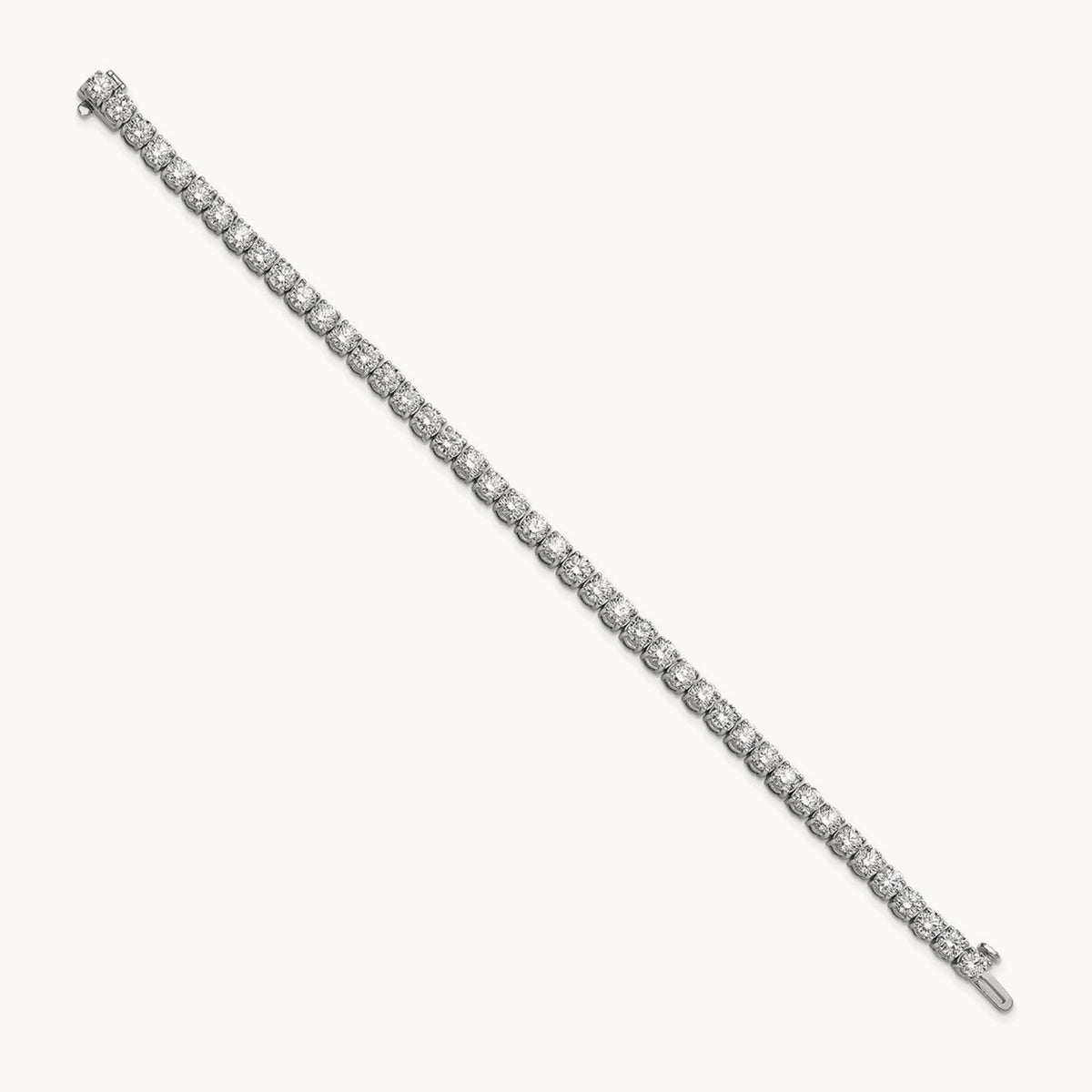 Tennis Bracelet, 9.00 ct tw Lab-Grown Diamond — 14K White Gold