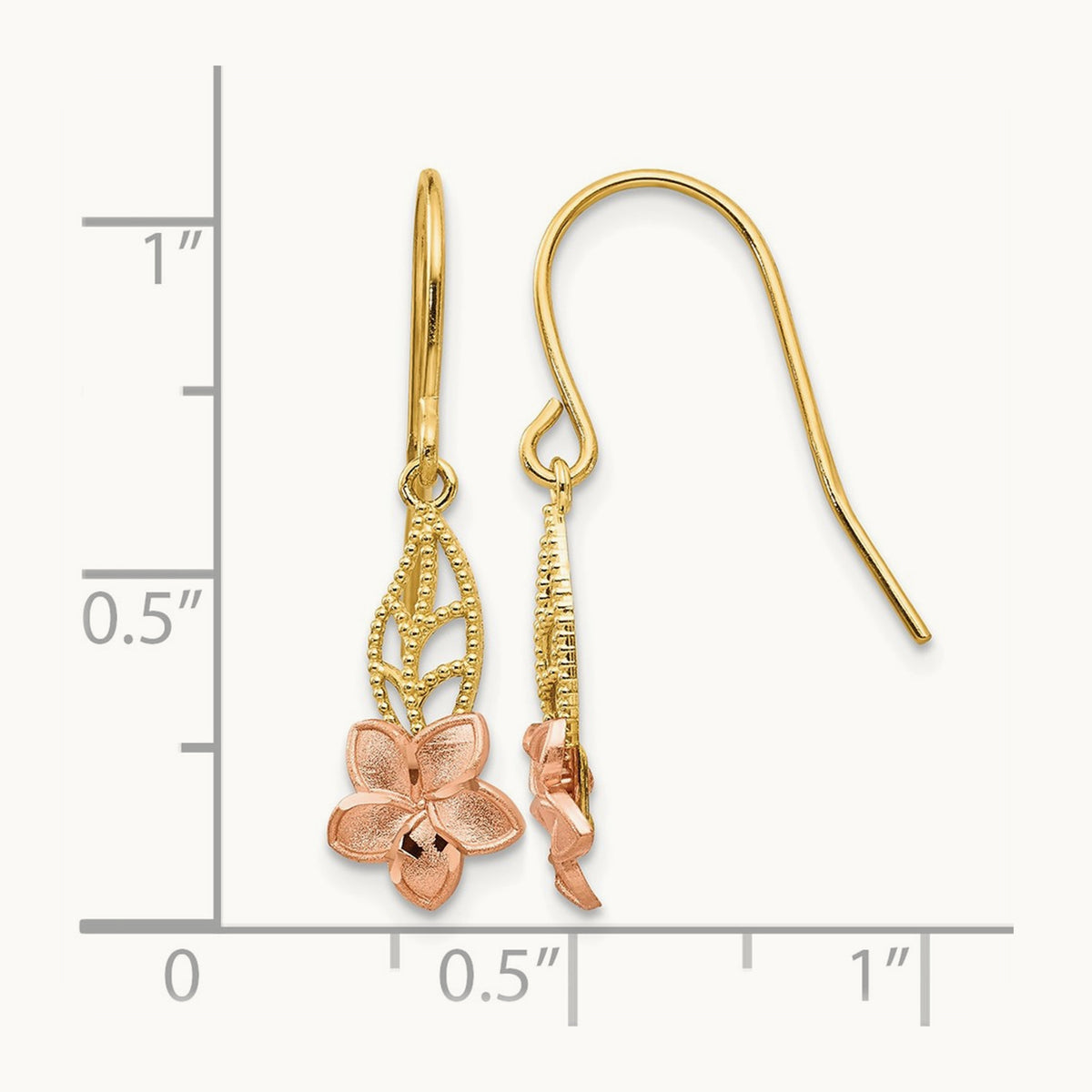 Fancy Plumeria Dangle Earrings — photo set