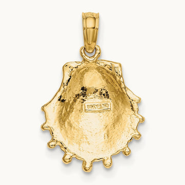 Lion's Paw Shell Charm, 14K