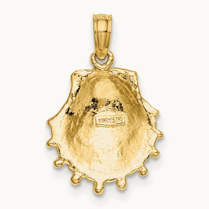 Lion's Paw Shell Charm, 14K