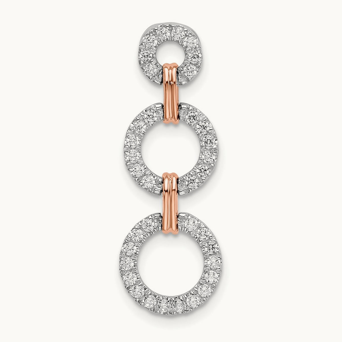 3 Circle Drop Slide Pendant, 0.50 ct tw Lab-Grown Diamond