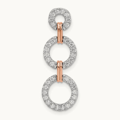 3 Circle Drop Slide Pendant, 0.50 ct tw Lab-Grown Diamond