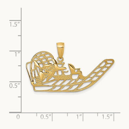 Air Boat Pendant — 14K Yellow Gold