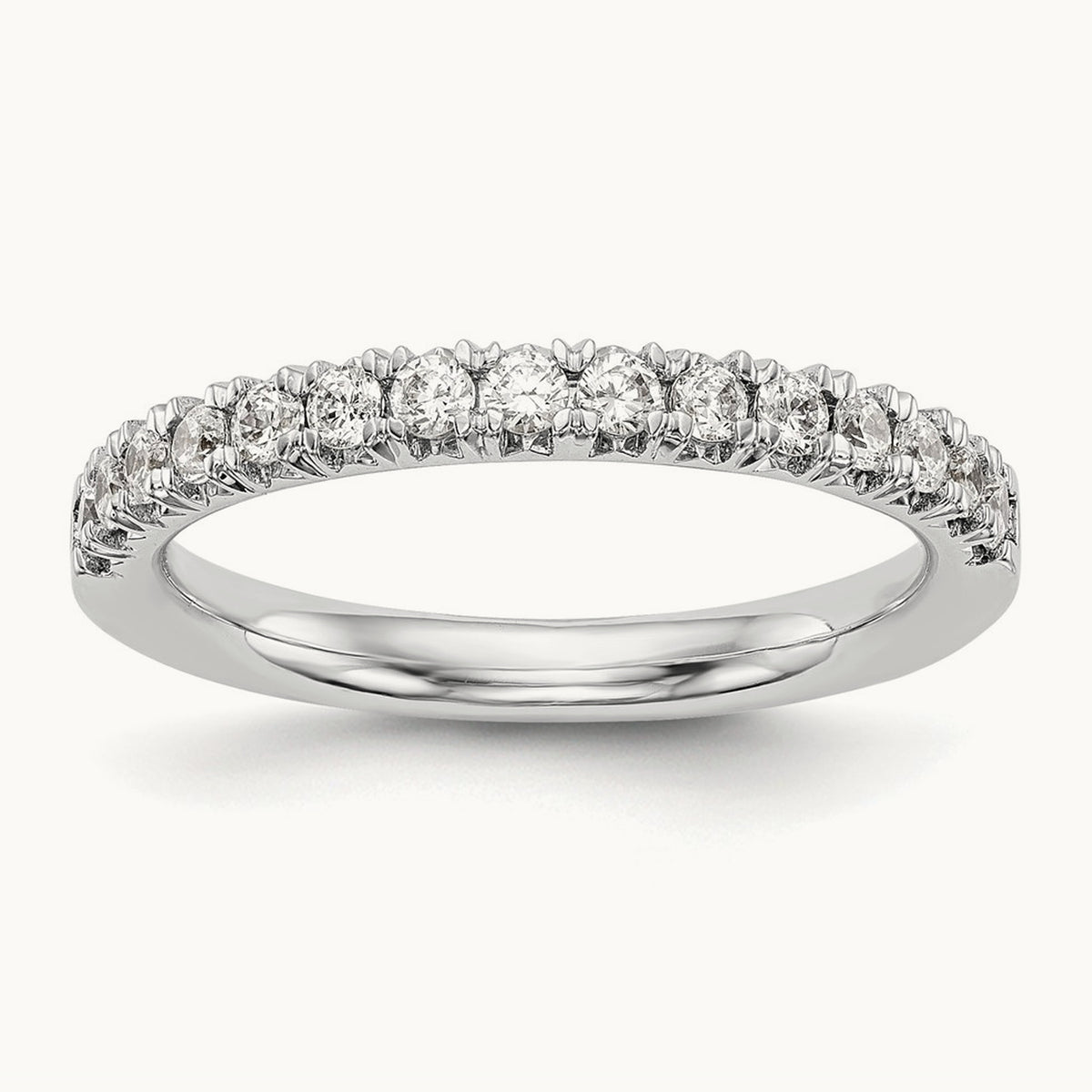 Diamond Wedding Band, 14K White Gold