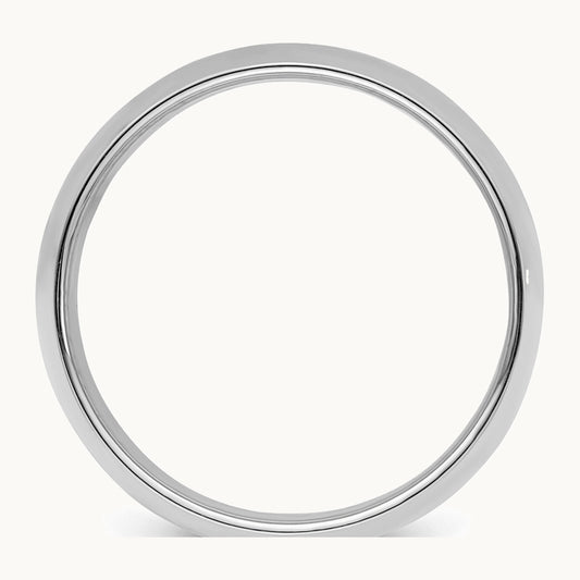 Sterling Silver Rhodium-plated 9mm Half-Round Band