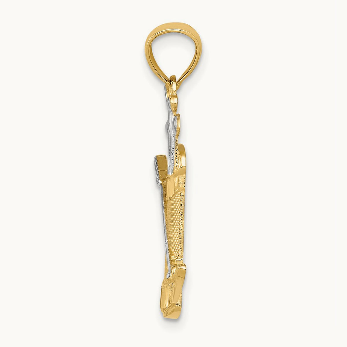 Golf Bag Pendant, 14K with Rhodium