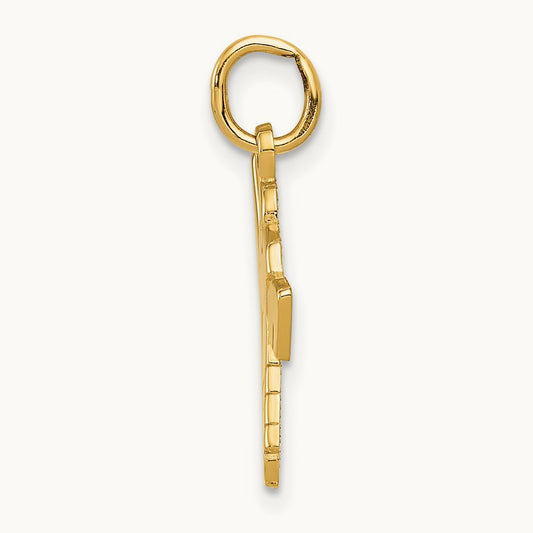 Hockey Goalie Charm, 14K