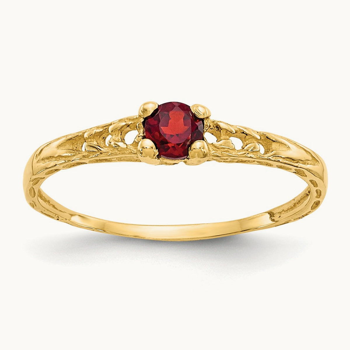 Madi K Garnet Birthstone Baby Ring, 3mm, 14K