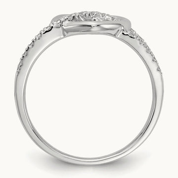 Diamond Heart Ring, 14K White Gold