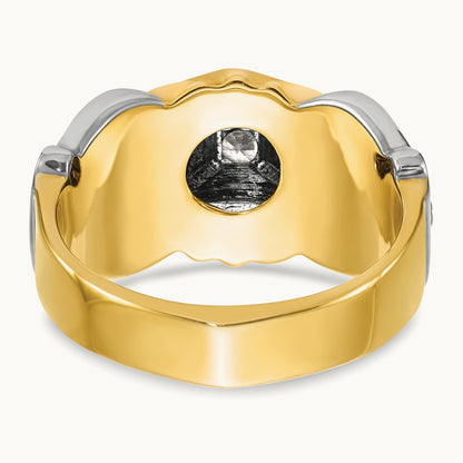 14ktt IBGoodman Men's Enameled & Diamond Blue Lodge Masonic Ring