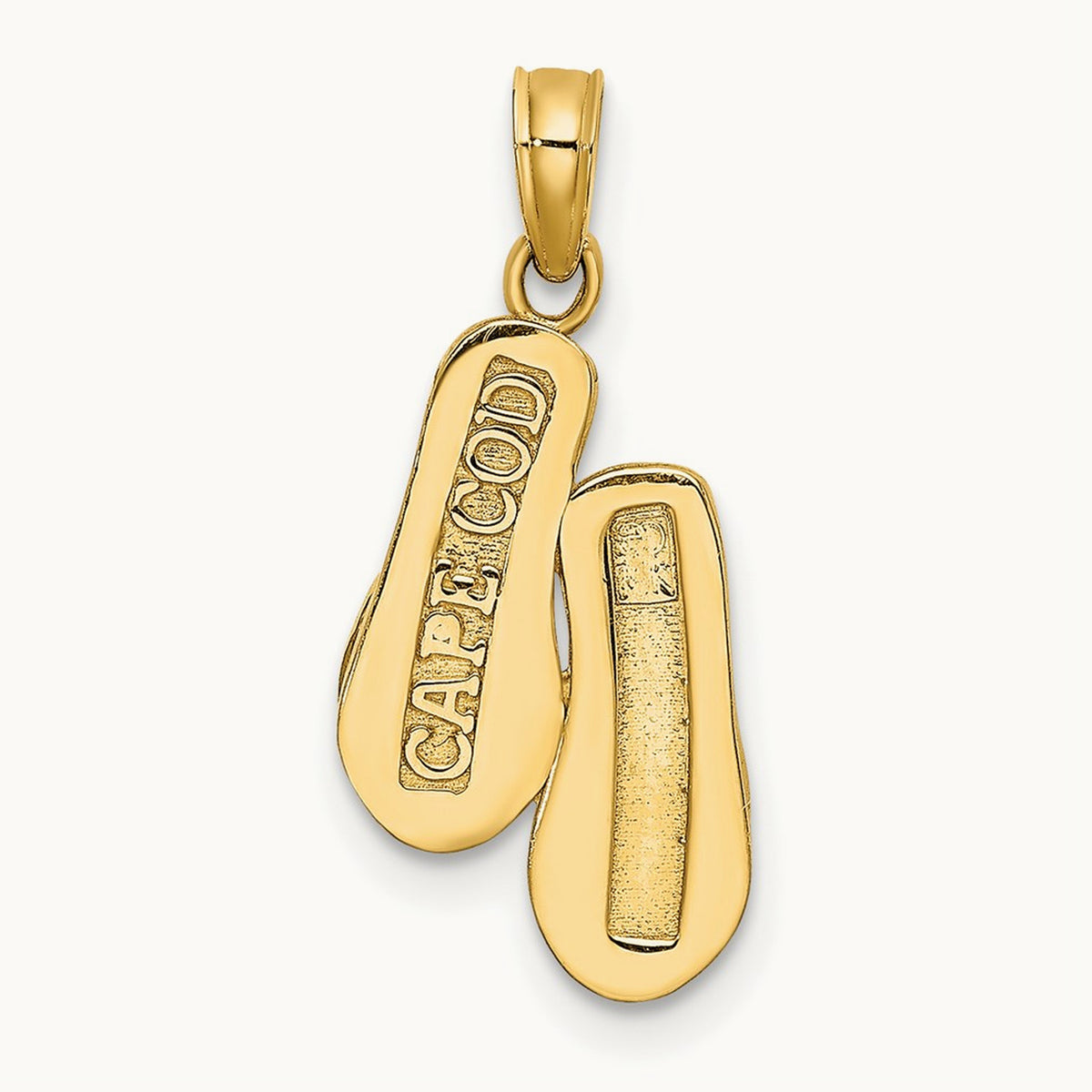3D CAPE COD Double Flip-Flop Charm, 14K