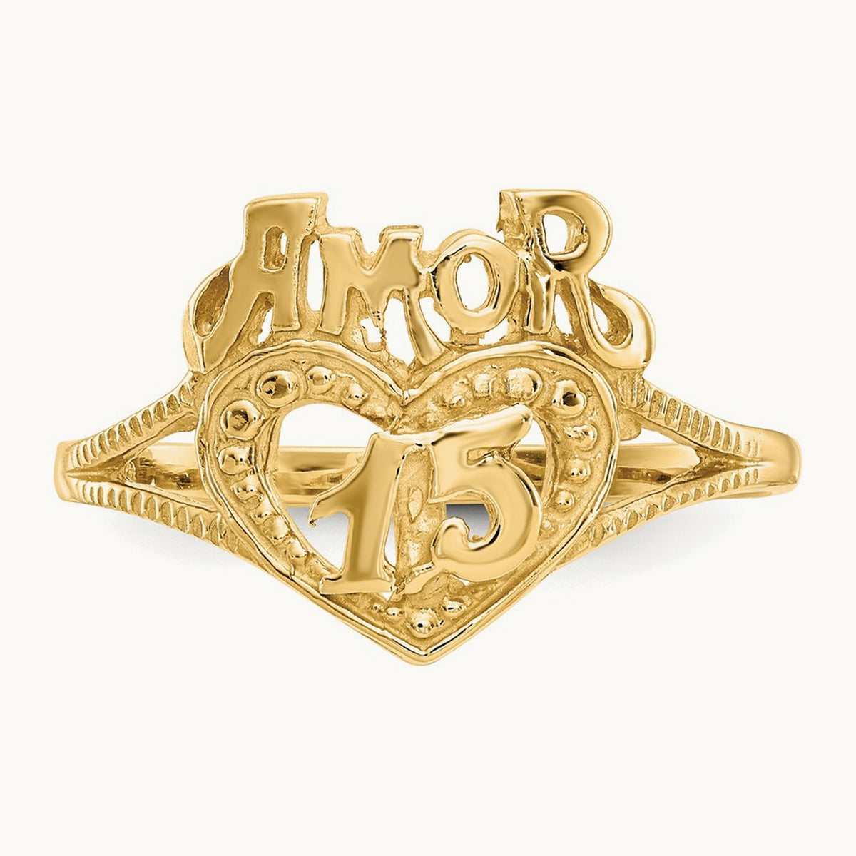 15 Amor Heart Ring, 14K
