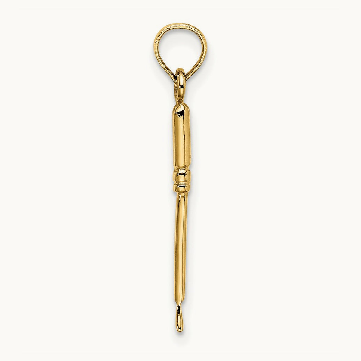3-D Weeding Garden Tool Charm, 14K
