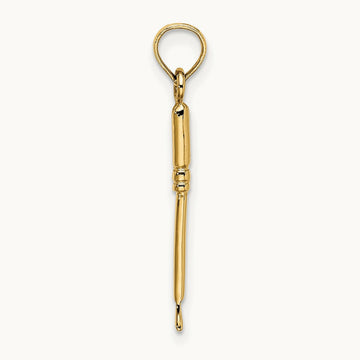 3-D Weeding Garden Tool Charm, 14K