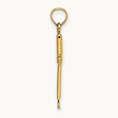 3-D Weeding Garden Tool Charm, 14K