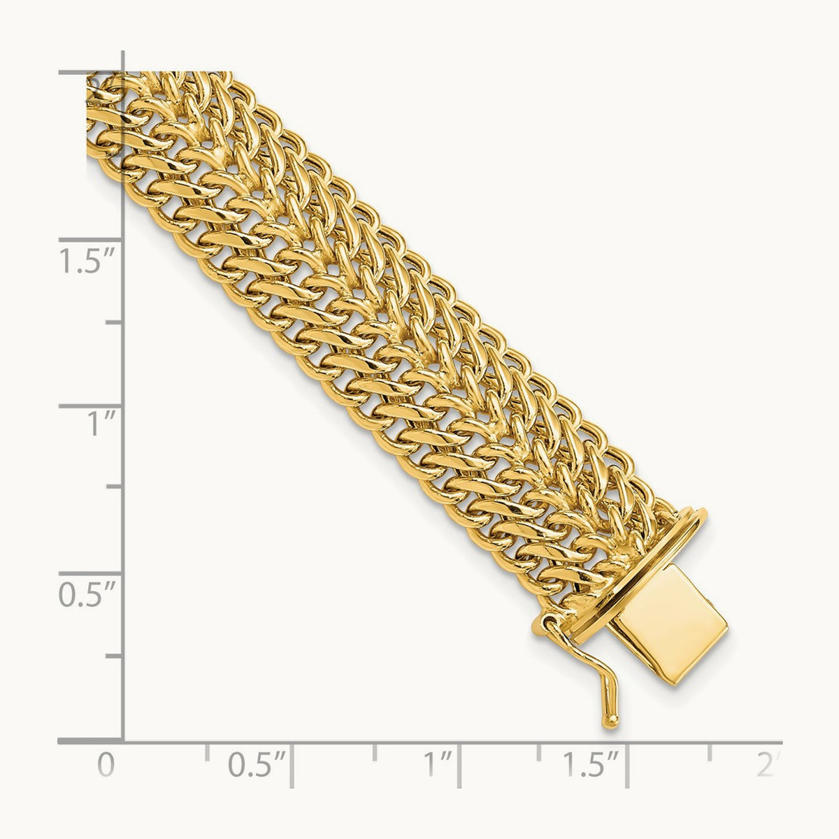 Polished 7.5in Fancy Link Bracelet, 14K