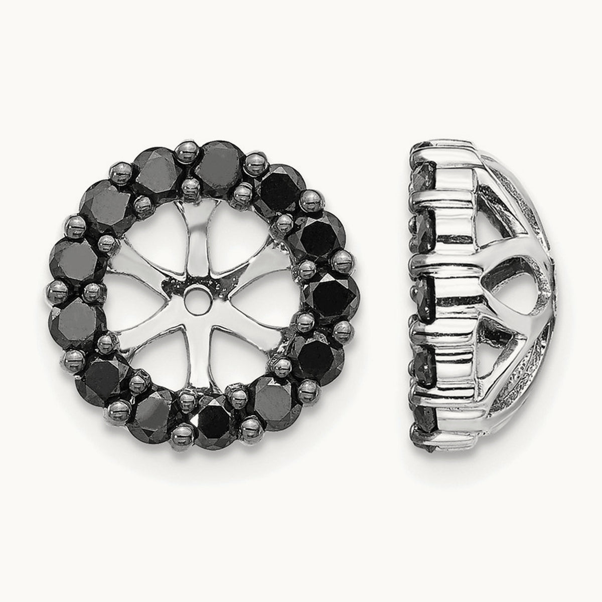 Black Diamond Earring Jackets — 8mm