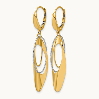 Polished / Dia-cut Dangle Leverback Earrings — Leslie's — photo set