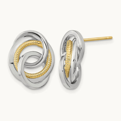 Polished & Textured Post Earrings — photo set