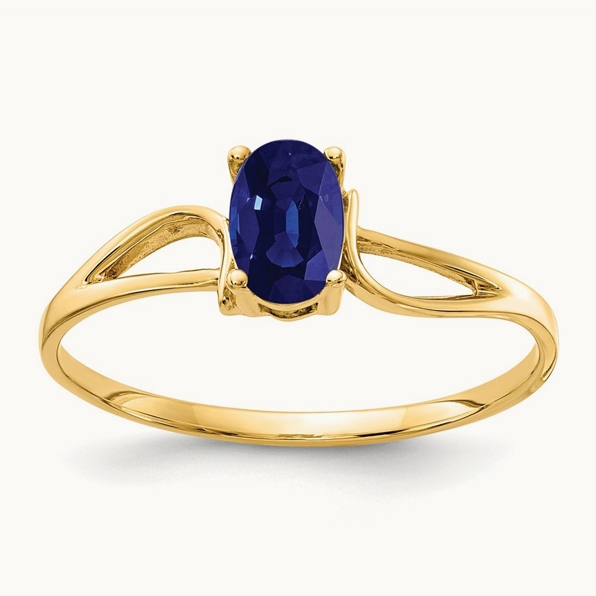 6x4mm Oval Sapphire ring, 14K