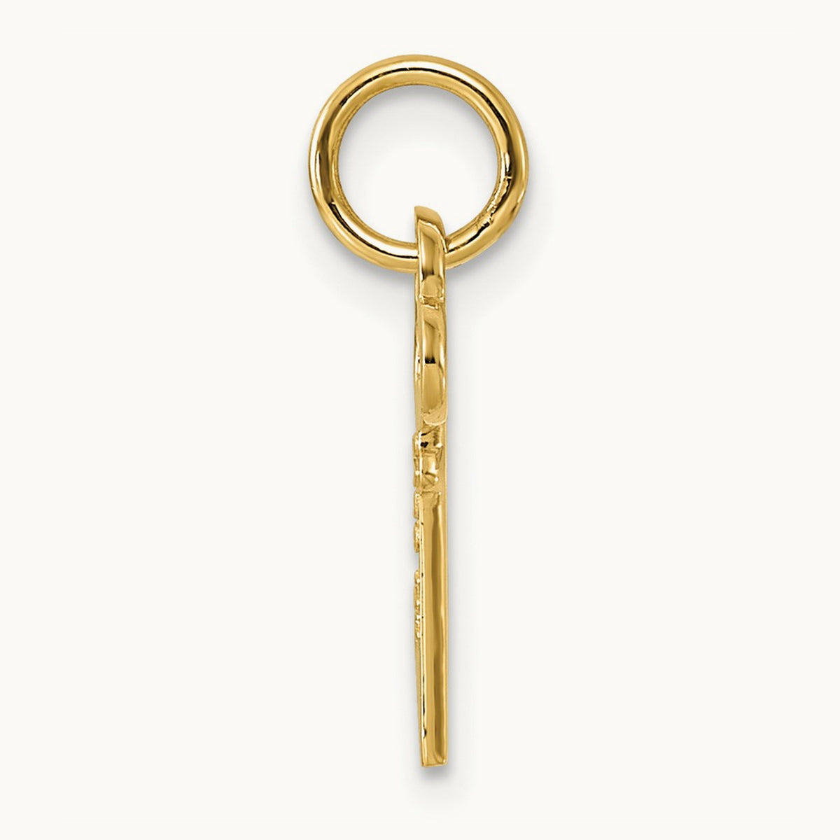Key Initial Charm — 14K Yellow Gold, P
