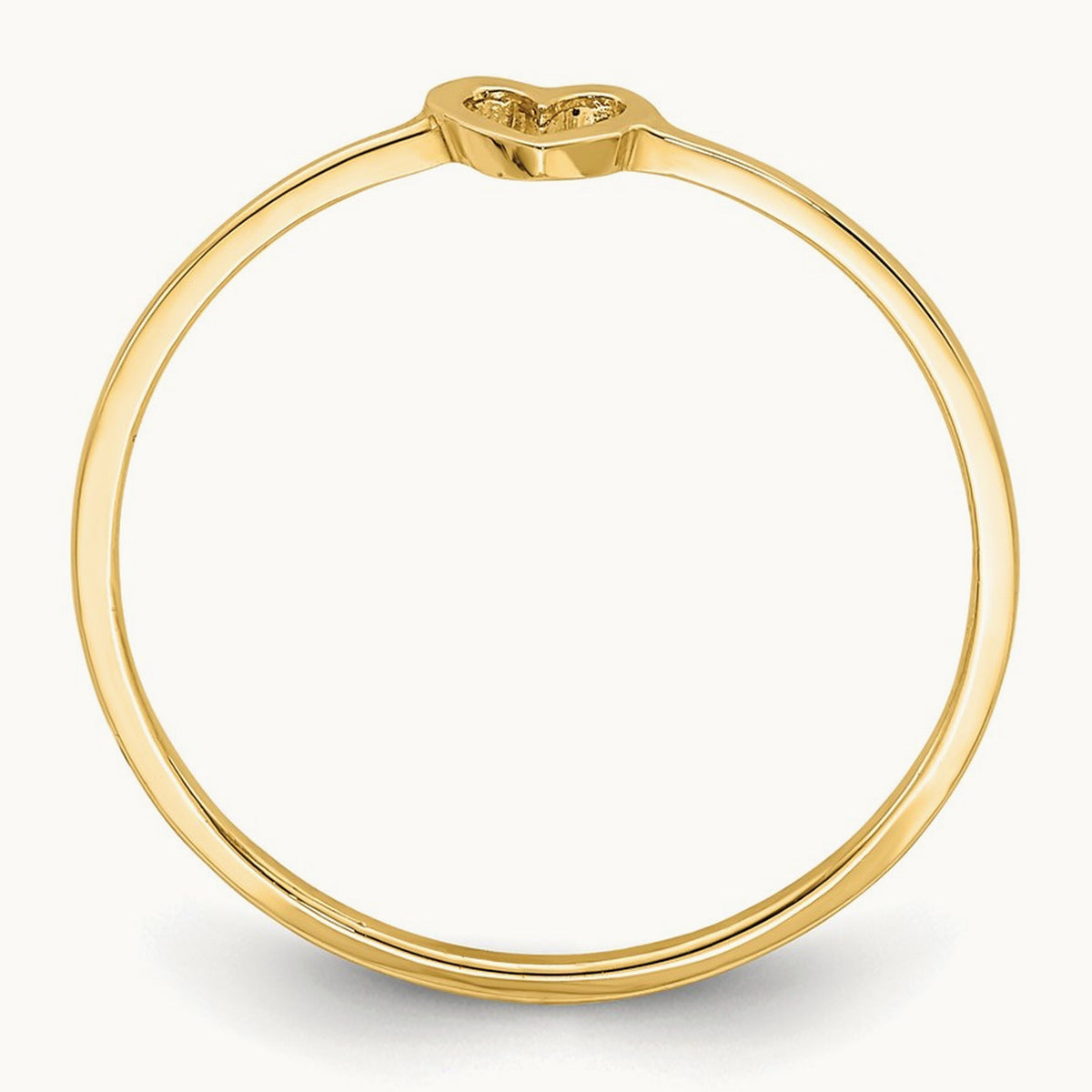 Polished Heart Ring — 14K Yellow Gold
