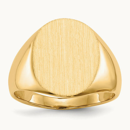 13.0x16. Closed Back Signet Ring, 0mm, 14K
