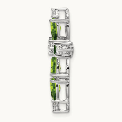 Peridot and Diamond Cross Chain Slide — photo set