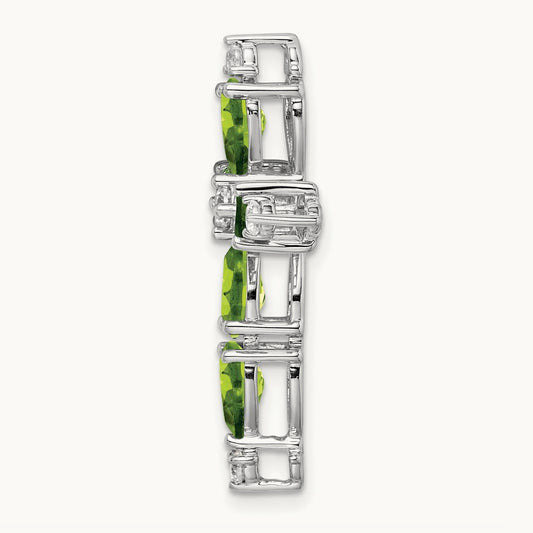 Peridot and Diamond Cross Chain Slide — photo set