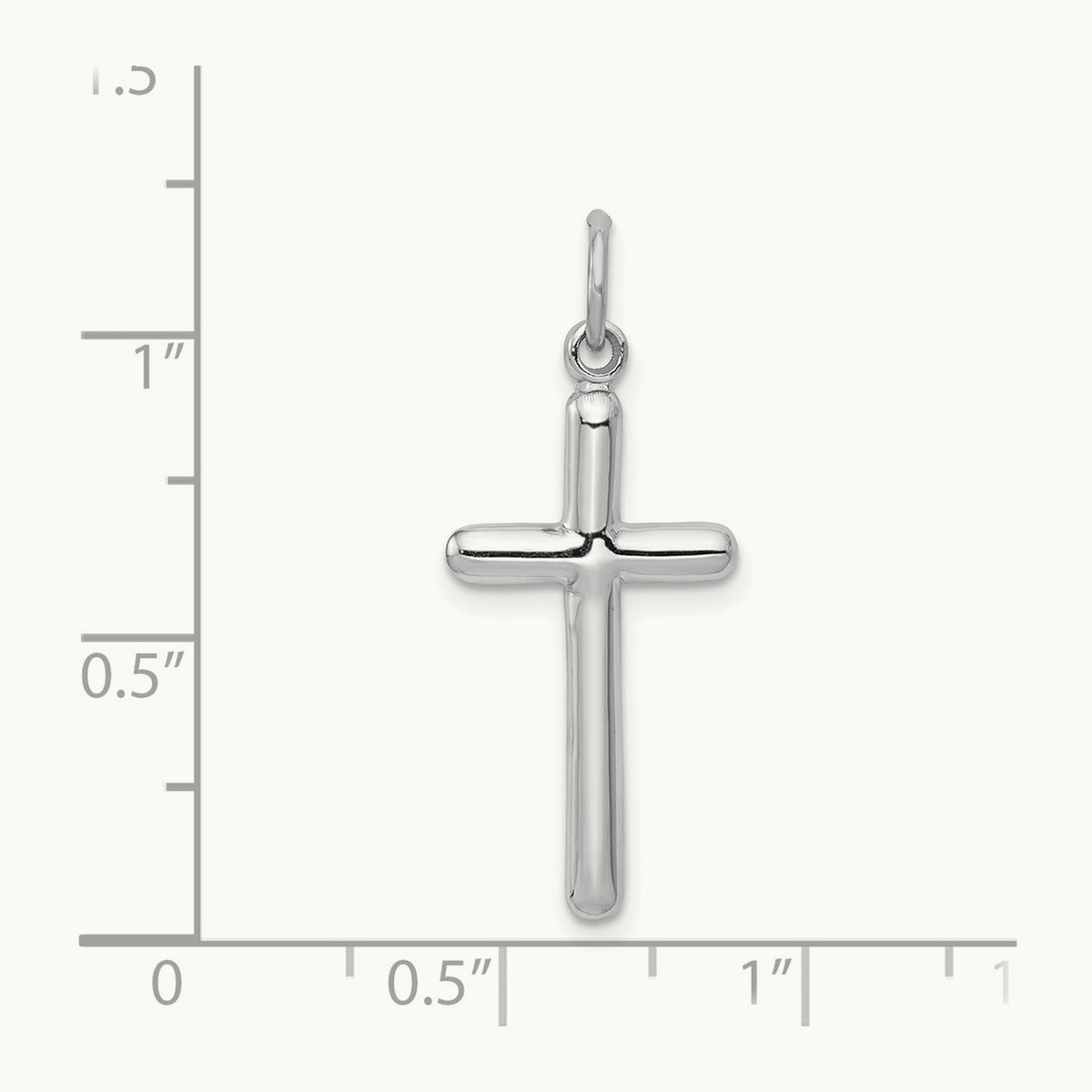 Cross Pendant, 14K White Gold